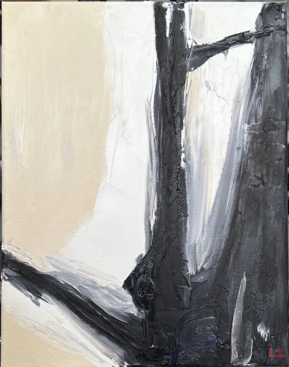 Abstract lines oil on canvas 1751