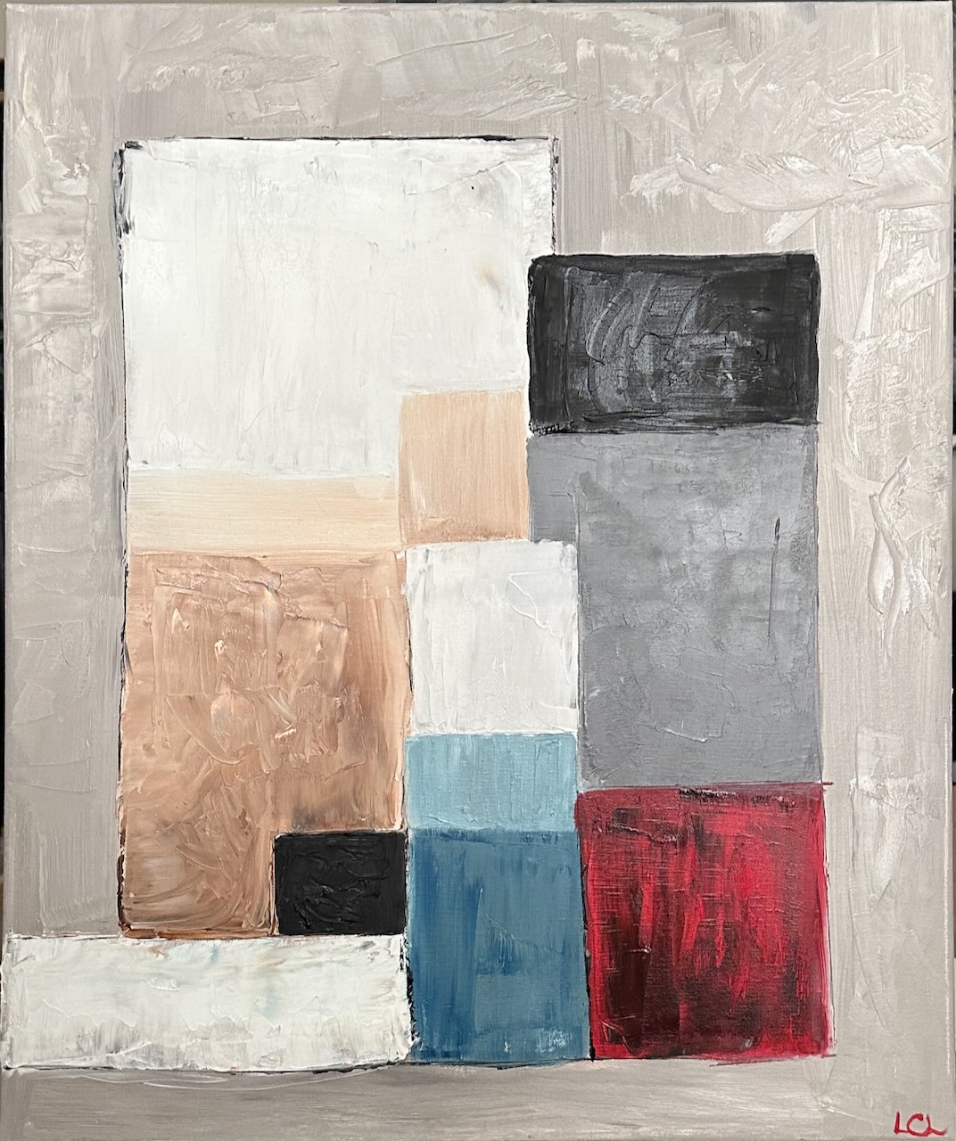 Abstract squares oil on canvas